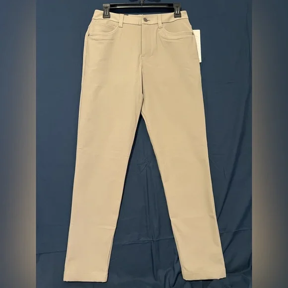 Lululemon ABC Slim Fit 5 Pkt Pant Sz 28 Warpstreme Warm Ash Gray